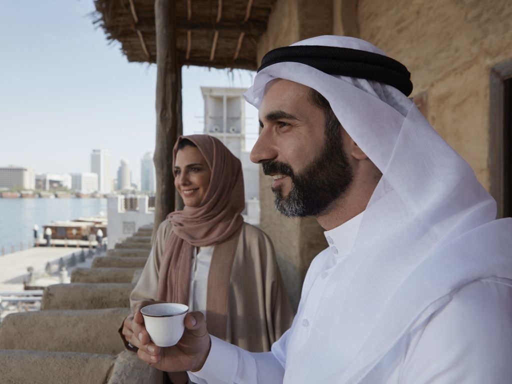 A couple enjoying the view at al Seef